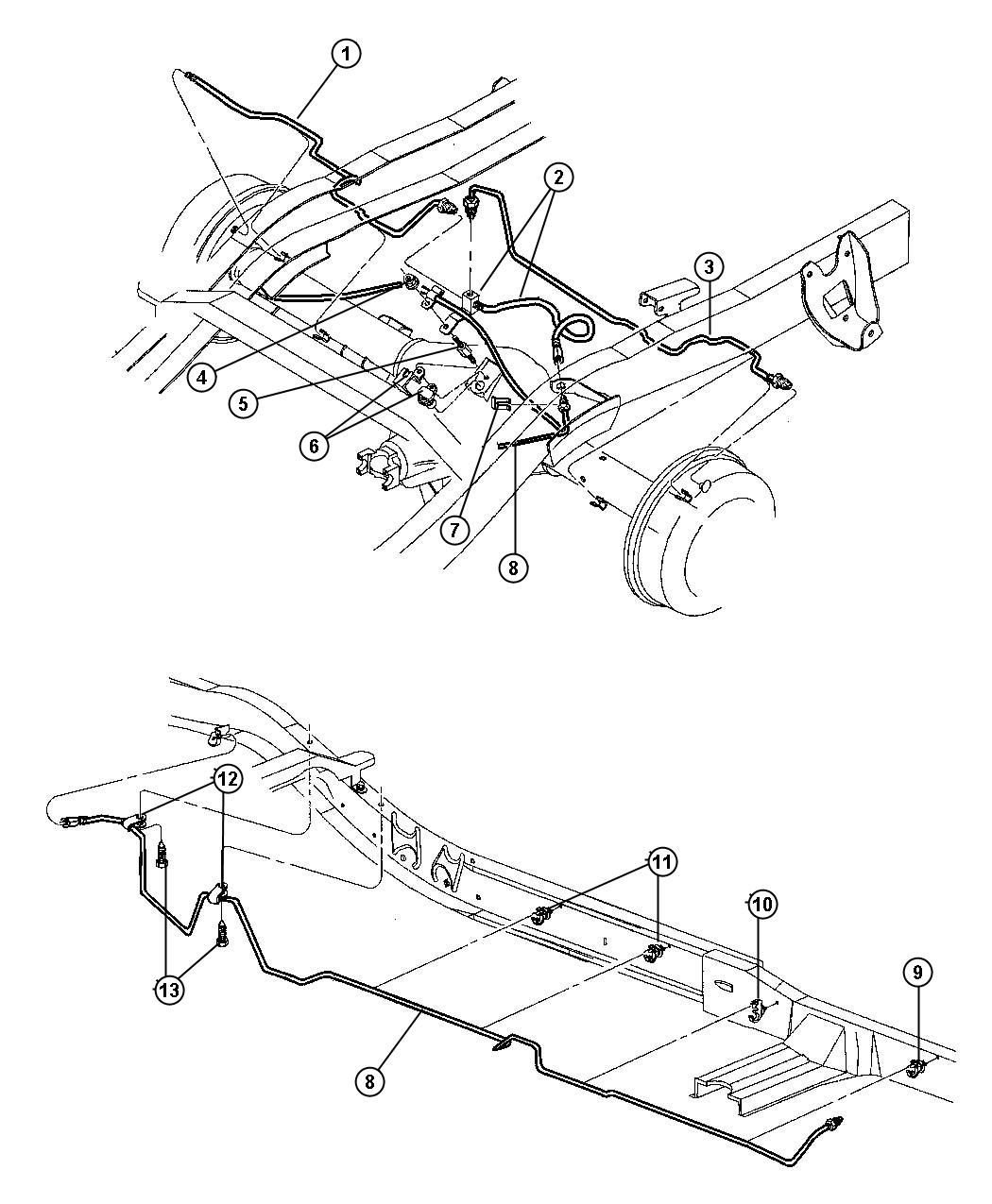 Dodge Durango Tube. Brake. Left, left rear. [rear axle corporate 9.25