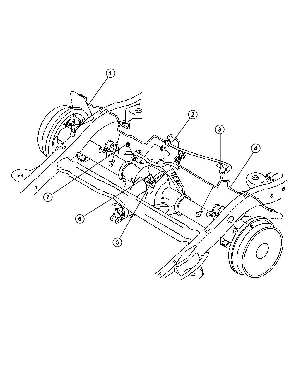 Dodge Durango Tube. Brake. Left, left rear. [rear axle corporate 9.25