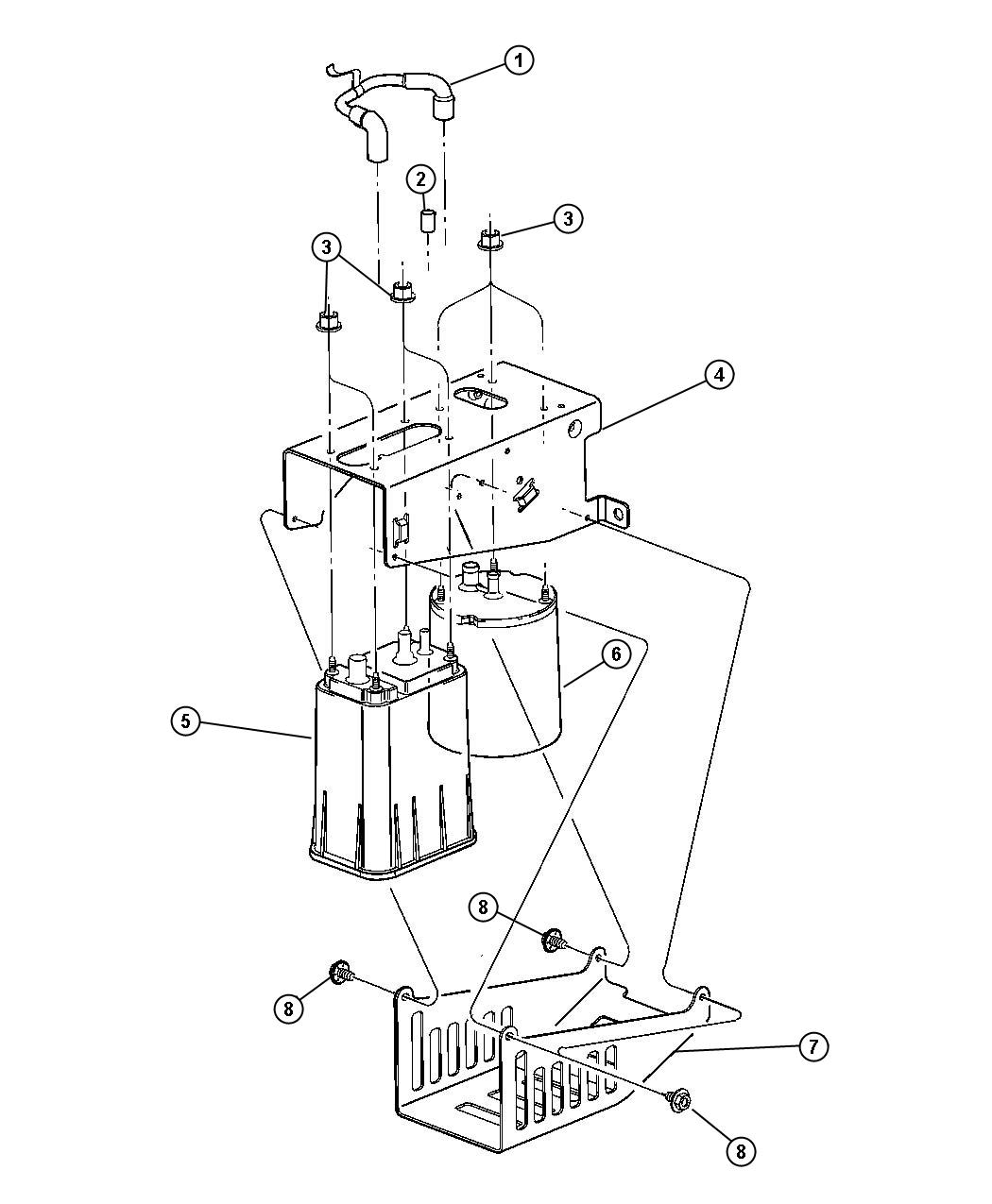 53030837 - Dodge Canister. Vapor. Square, square canister | Dodge Parts