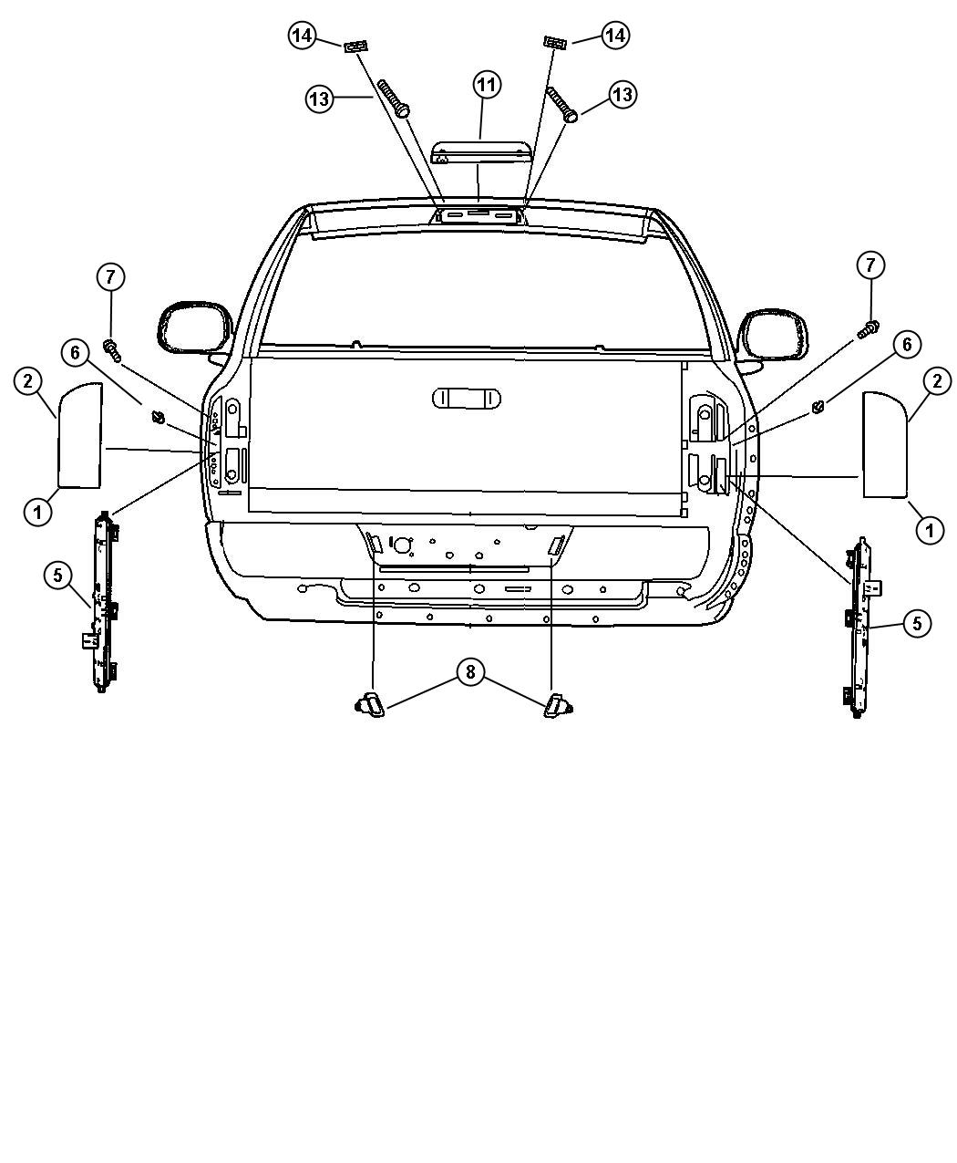 05072577AA - Dodge Wiring. High mounted stop lamp. [lamp - cargo