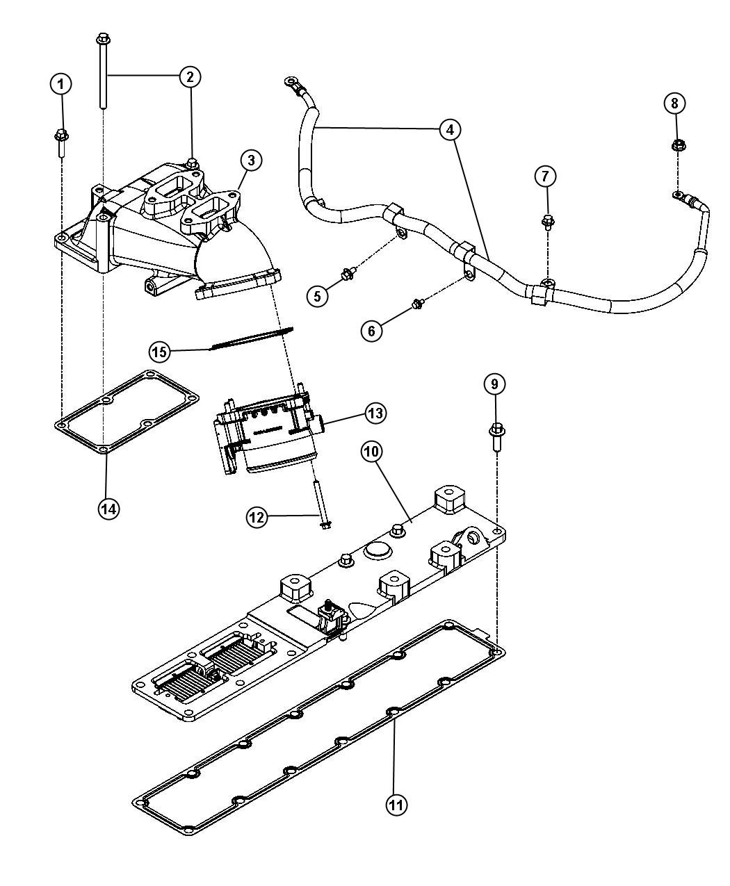 68005068AC - Dodge Wiring. Air intake heater. [federal emissions