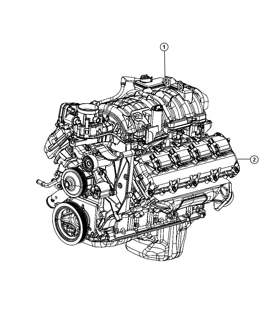 Dodge Ram 1500 Engine. Long block. Remanufactured. Mds, hemi, assembly