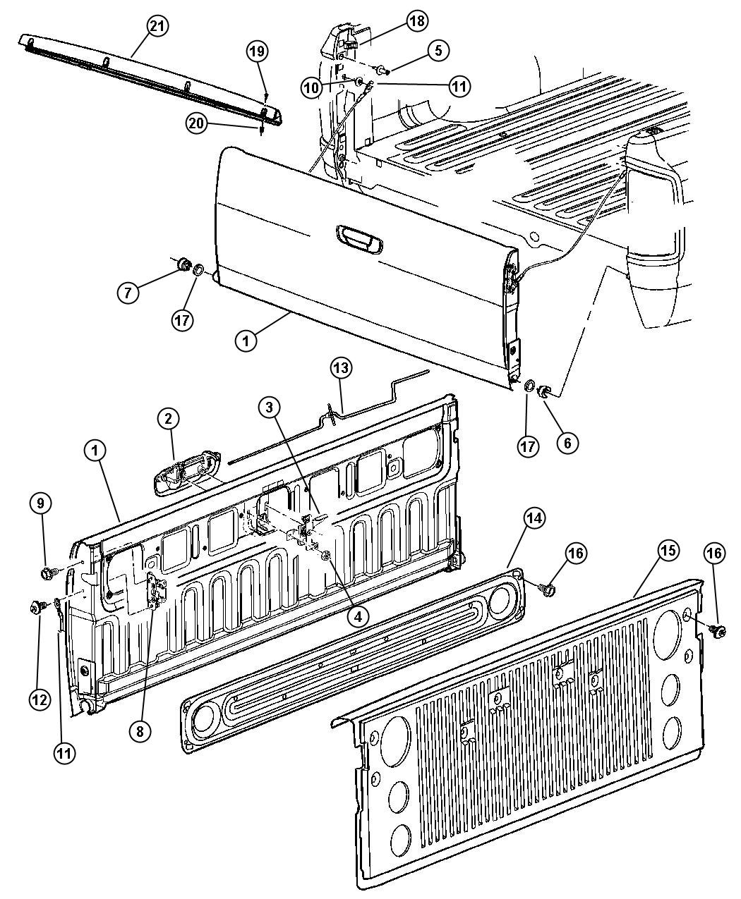 55275969AB - Dodge Tailgate. Also used for dualy | Dodge Parts