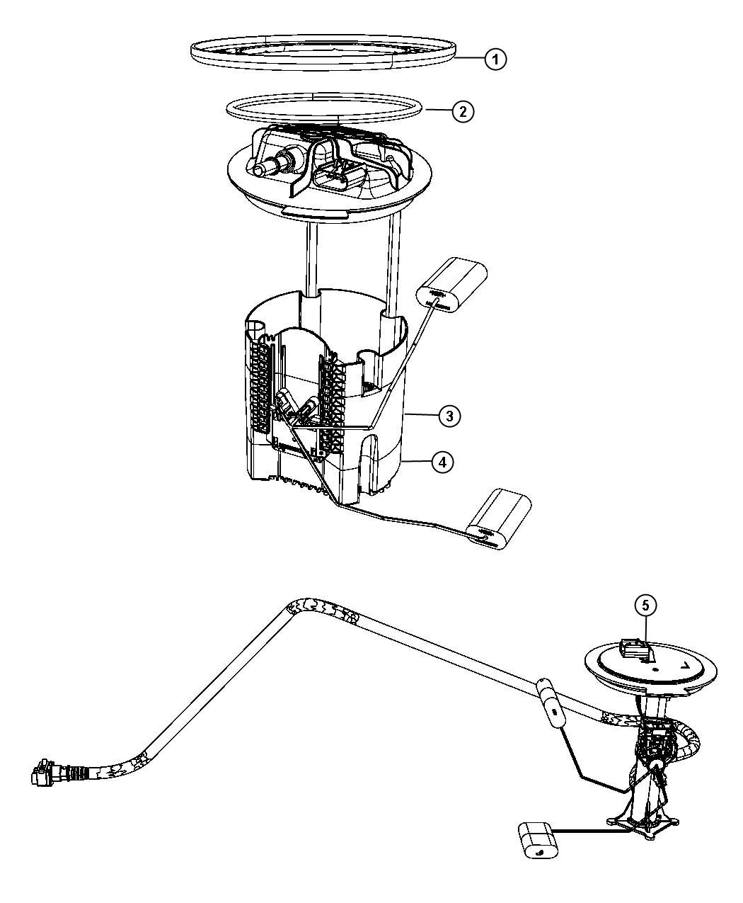 05145583AD - Dodge Module kit, module package. Fuel pump/level unit ...