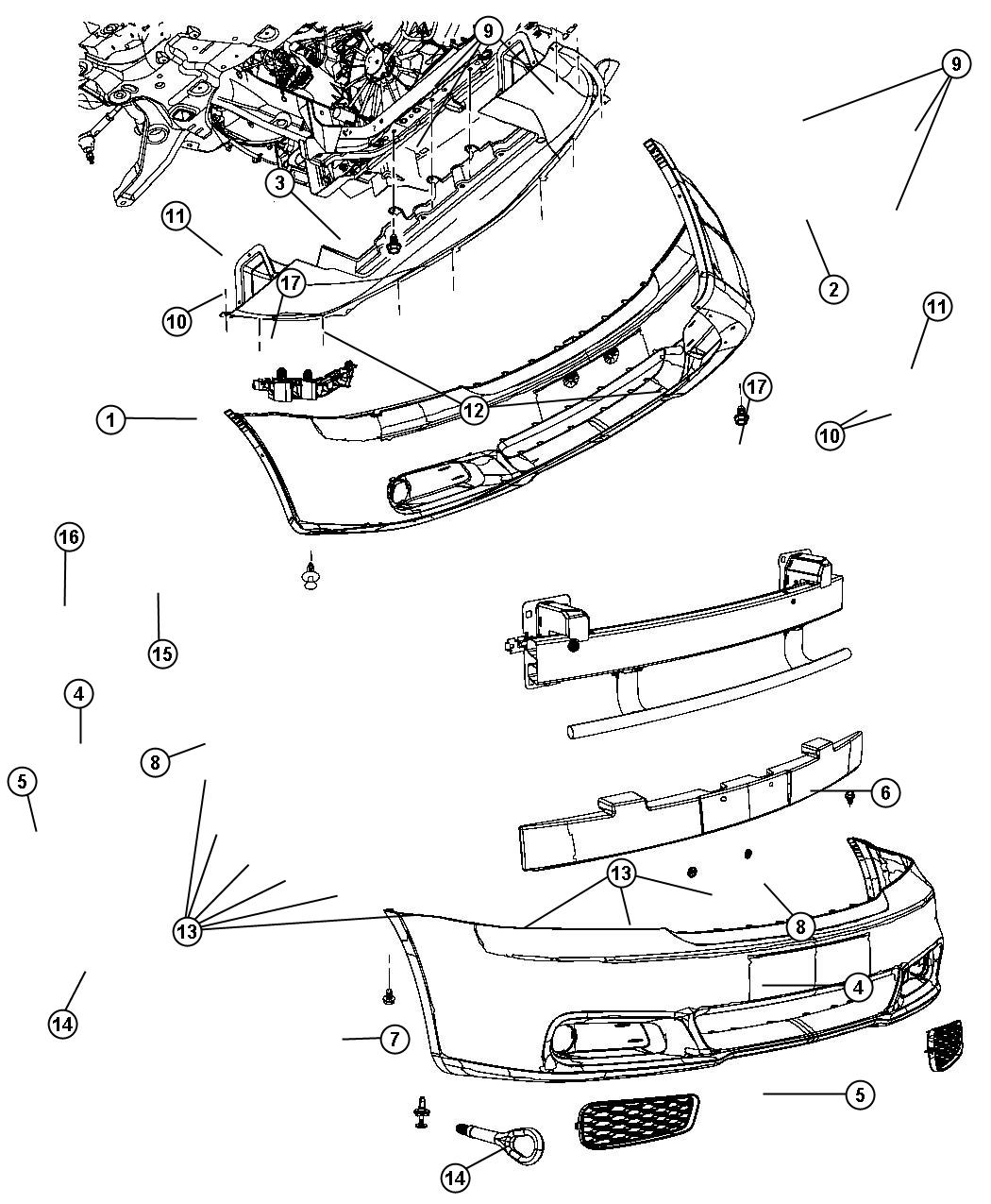 68081559AD - Dodge Bracket. Fascia. Left. Front support | Dodge Parts ...